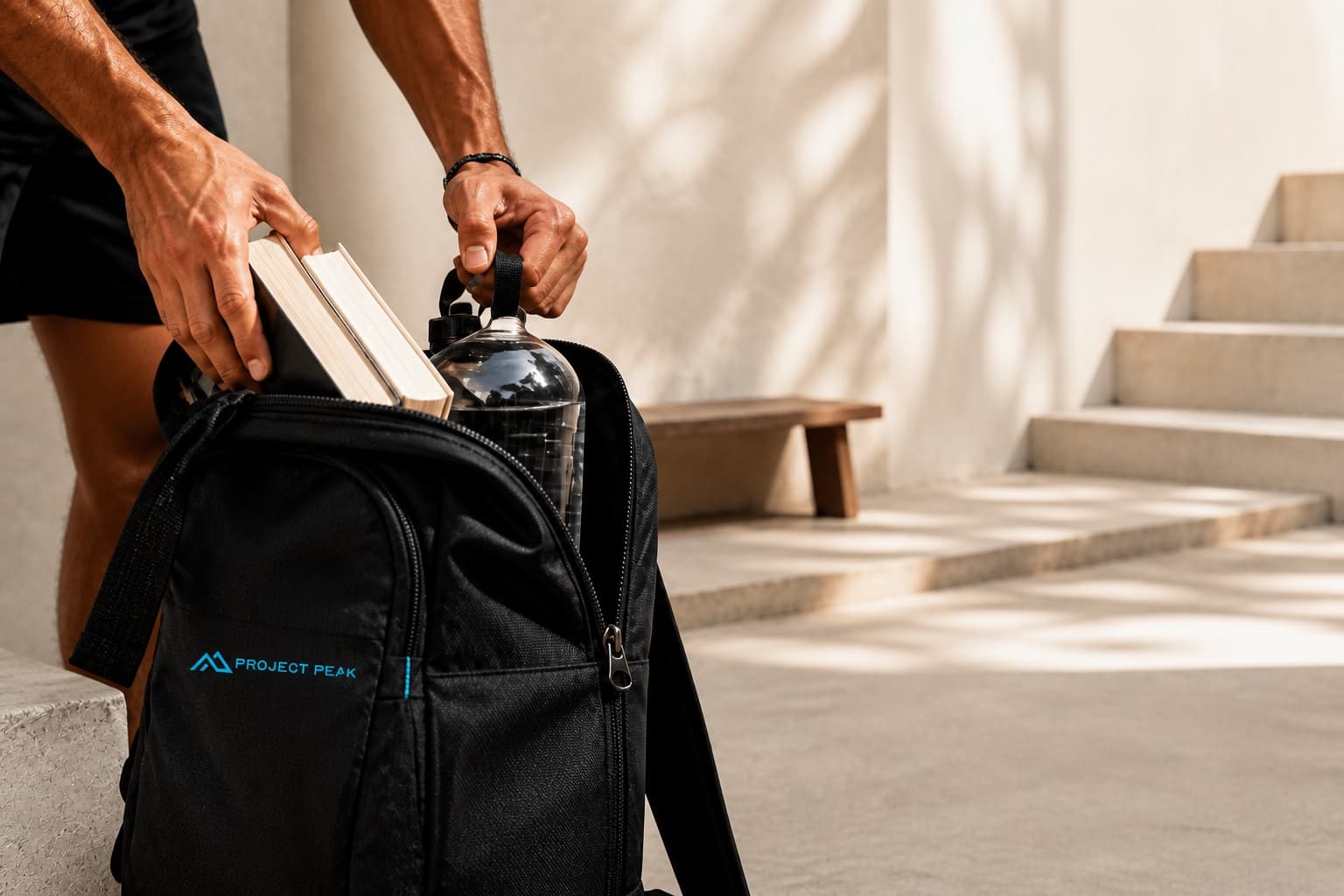 Loading a Project Peak backpack for progressive overload